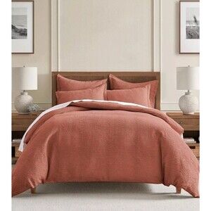 Levtex Home Cloud Waffle Textured 3-Pc. Duvet Cover Set, Full/Queen - Adobe